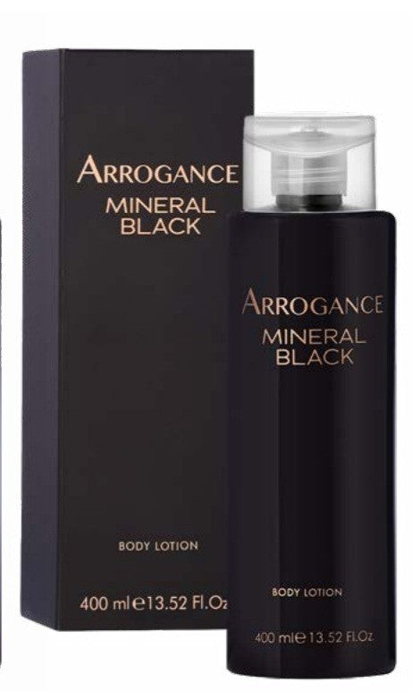 Arrogance Mineral Black Parfum Intense Pour Homme body lotion 400ml