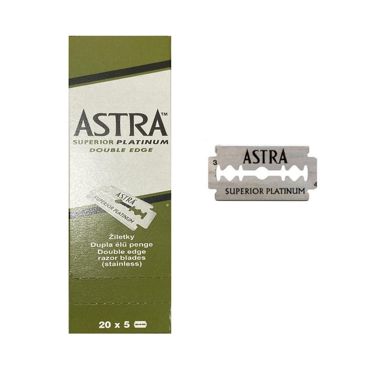 Astra Superior Platinum Double Edge Lame In Acciaio Da Barba Professionale 20X5 Lame