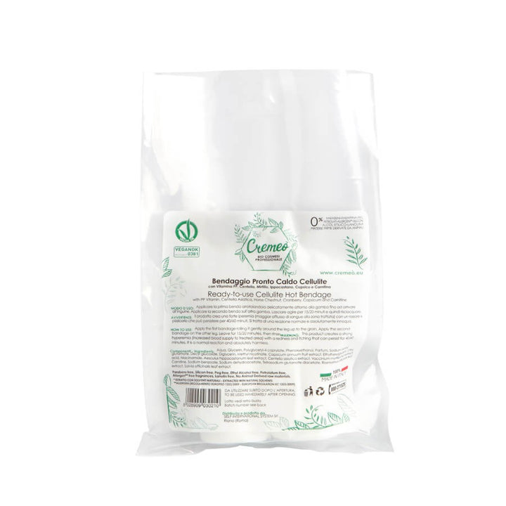 Bendaggio Pronto Caldo Cellulite 2 Bende Ml 200 Cremeò Biocosmesi