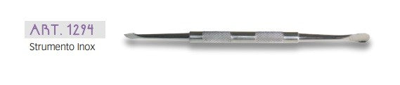 Baruffaldi Coltello Spingipelle Semplice Ferretto Doppio In Acciaio Inox Per Manicure art. 1294