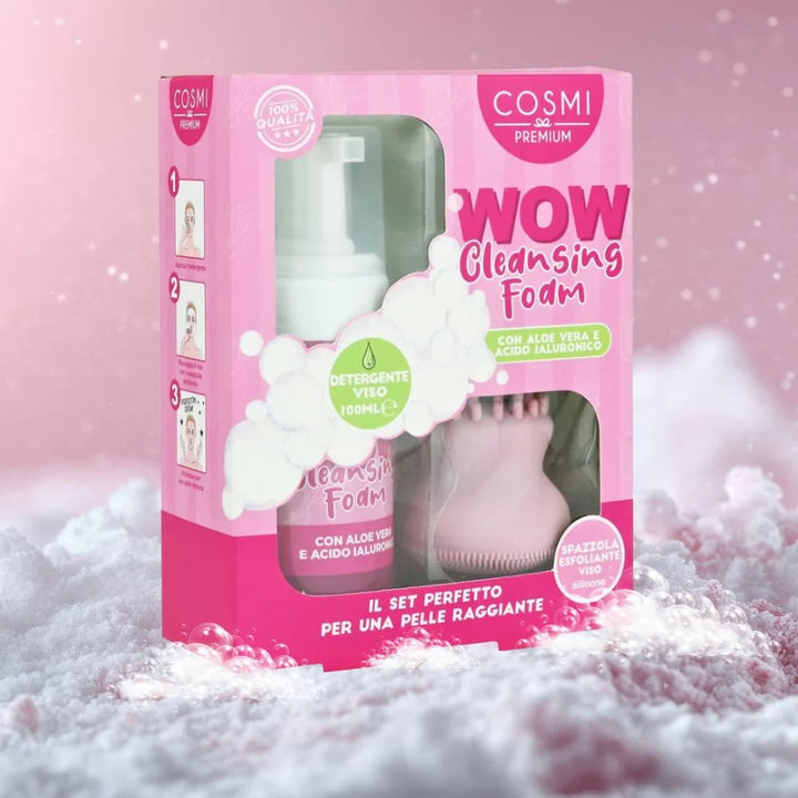Cosmi WOW Cleansing Foam kit viso aloe 100 ml