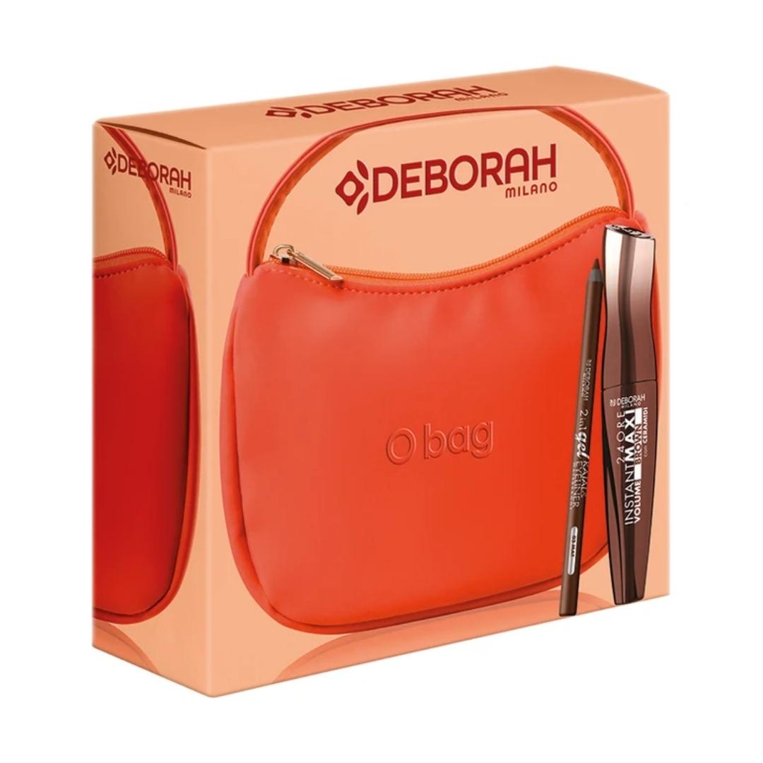 Cofanetto Deborah Milano mini bag O bag Arancio mascara e matita