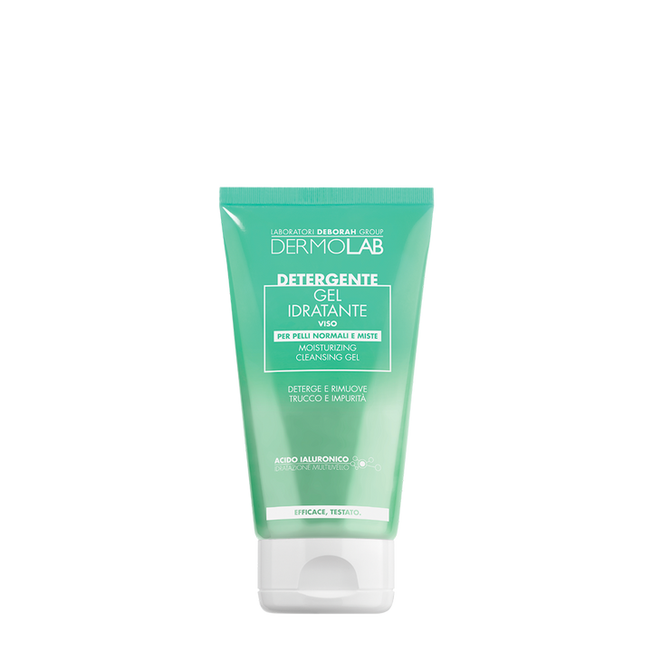 Gel detergente idratante – dettaglio del contenuto del cofanetto Dermolab