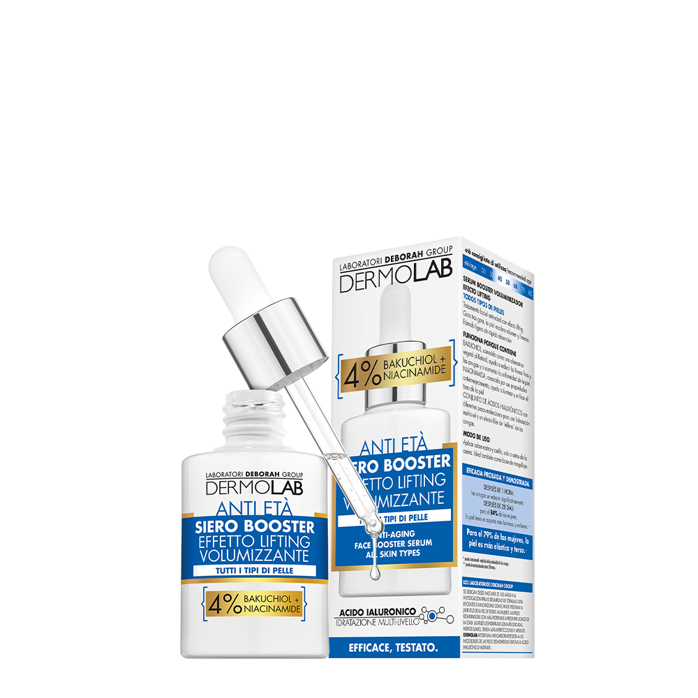 Siero booster anti età effetto lifting volumizzante 30 ml – dettaglio del contenuto del cofanetto Dermolab