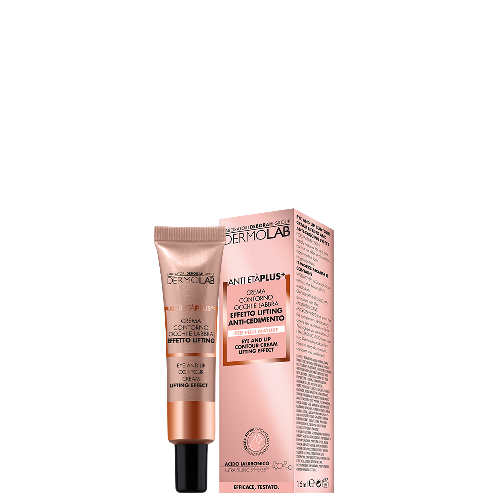 Crema contorno occhi e labbra Anti Età Plus+ 15 ml – dettaglio del contenuto del cofanetto Dermolab