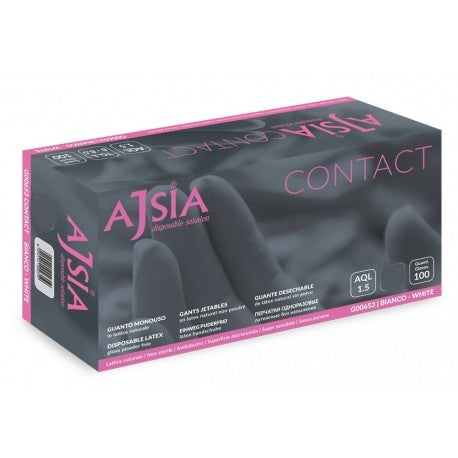 Ajsia Contact guanti lattice senza polvere 100 pz - M