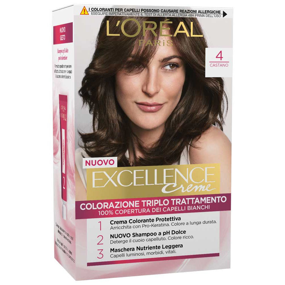 L’Oréal Paris Excellence Crème colorazione permanente - 4 Castano