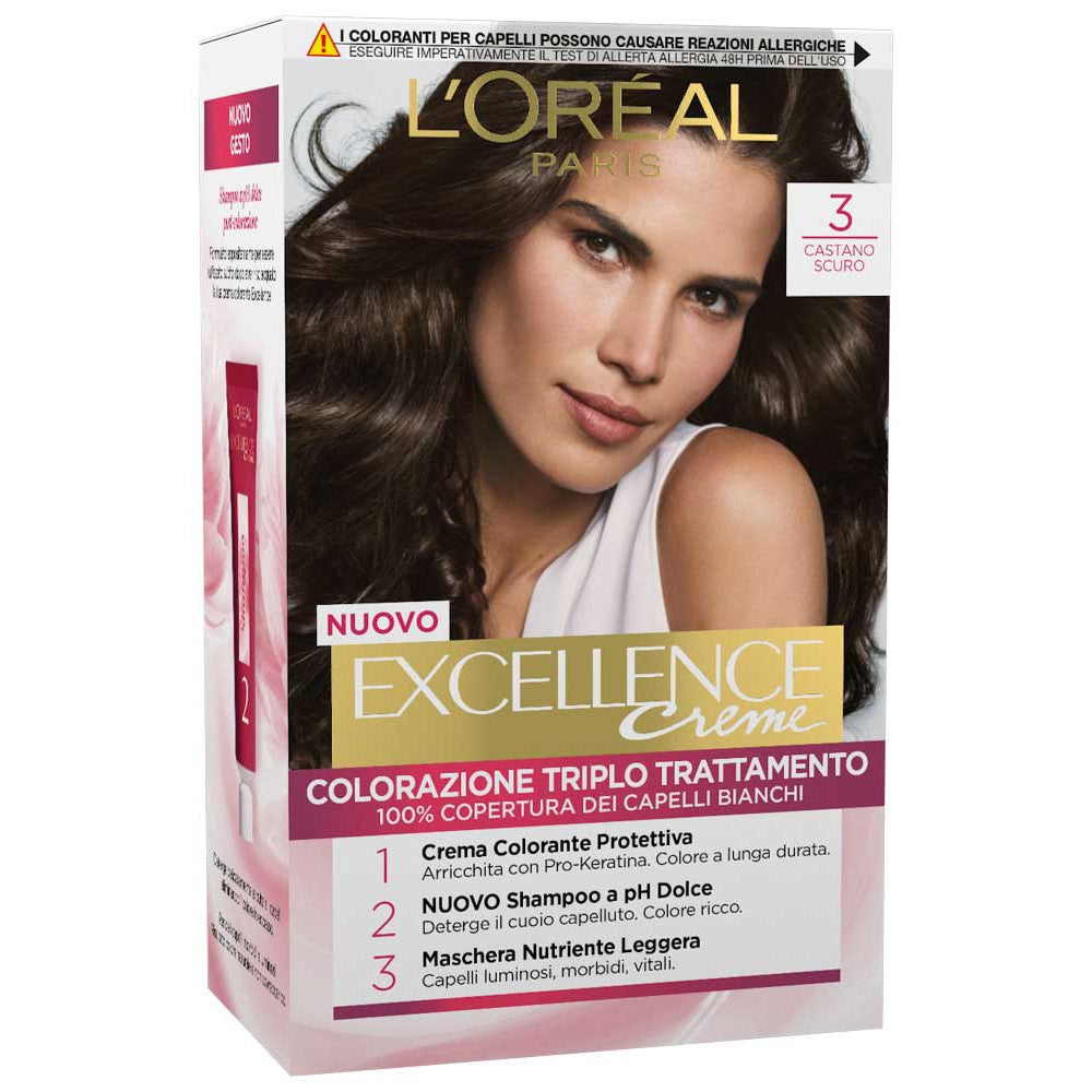 L’Oréal Paris Excellence Crème colorazione permanente - 3 Castano scuro