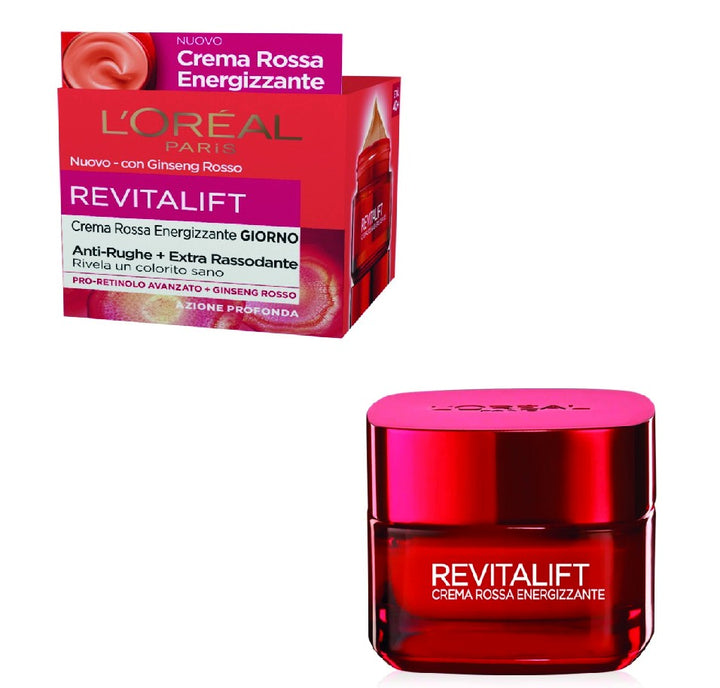 L'Oreal Revitalift Crema Rossa Energizzante Giorno 50Ml