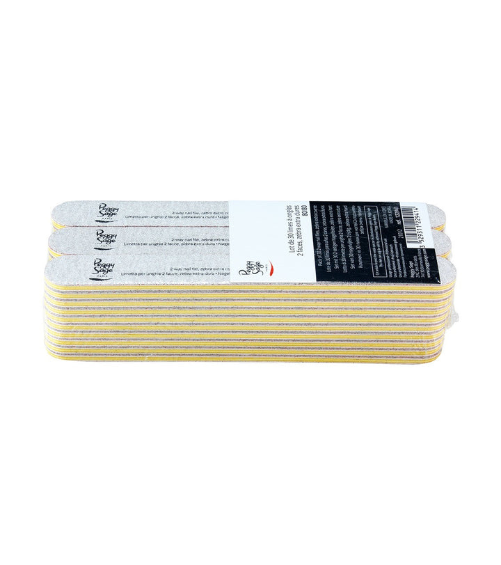 LIME PER UNGHIE ZEBRA 2 FACCE LAVABILI, EXTRA DURE 80/80 30PZ