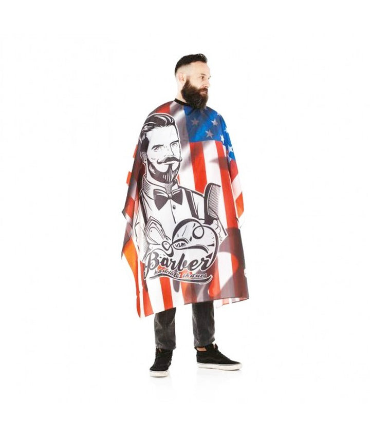Mantella Taglio Stars&Stripes 140X160Cm The Barber Professional