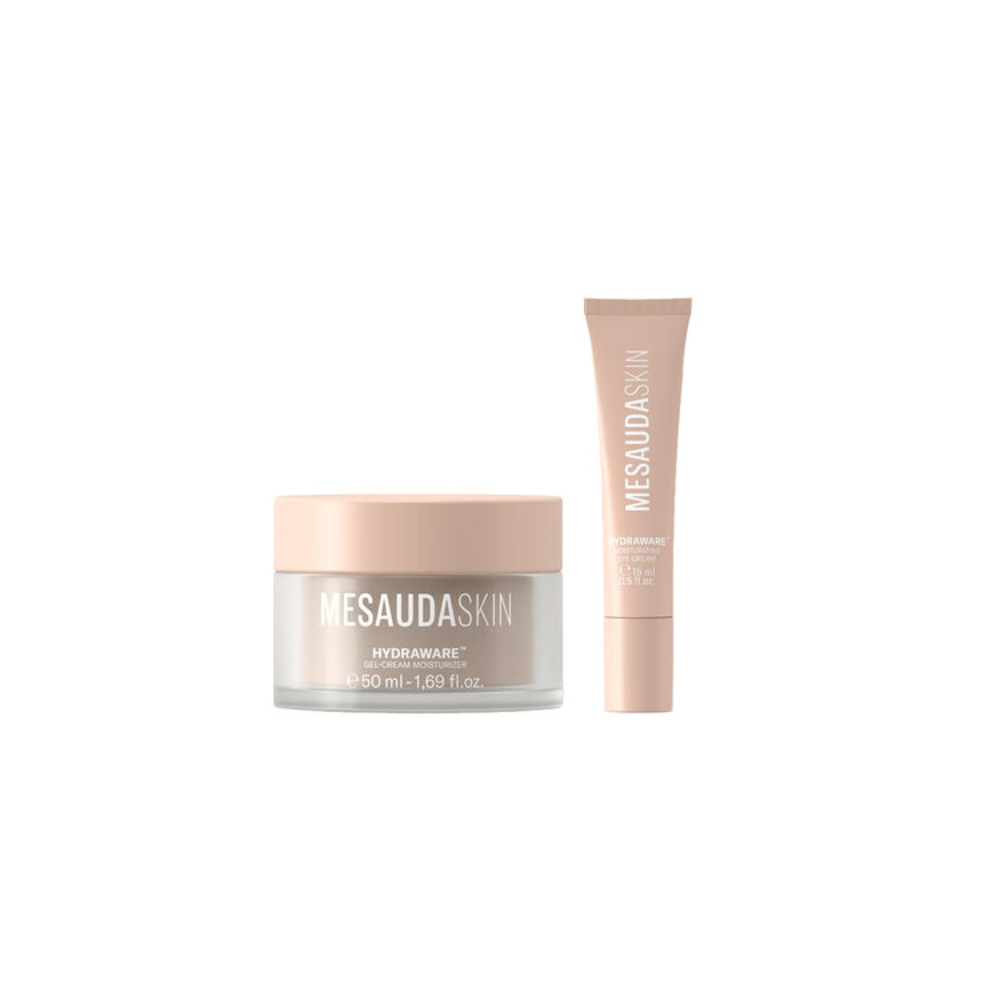 Prodotti inclusi nel cofanetto MesaudaSkin Hydraware: crema viso 50 ml e contorno occhi 15 ml