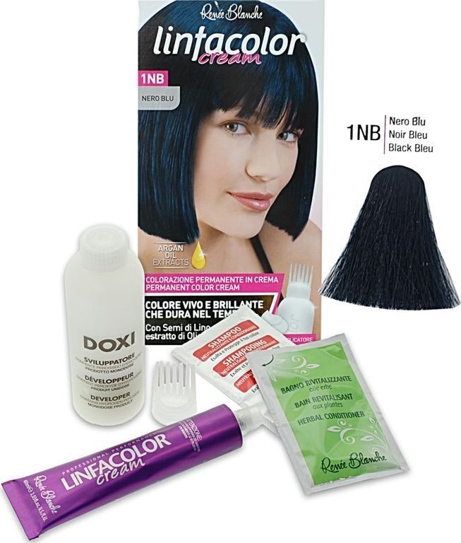 Renee Blanche Shampoo Linfacolor Cream Colore Vivo 1Nb Nero Blu