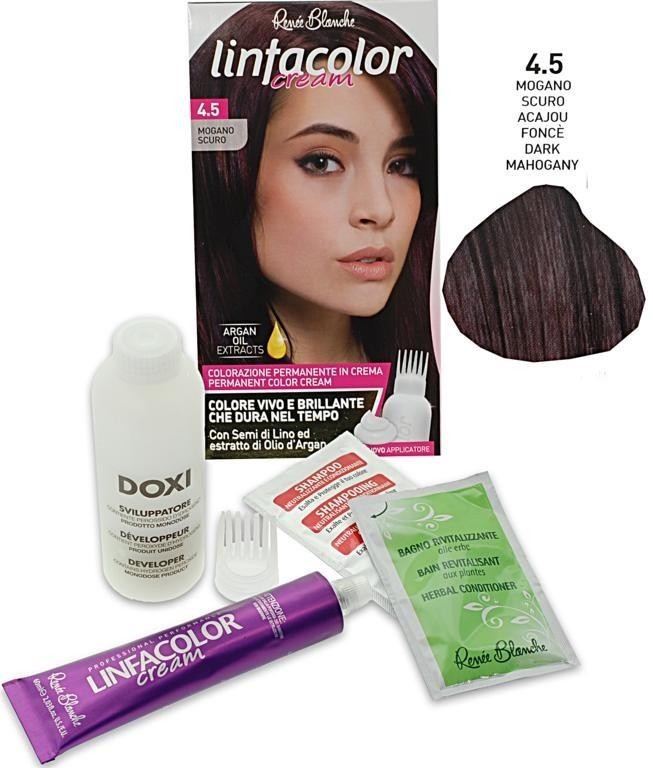 Renee Blanche Shampoo Linfacolor Cream Colore Vivo 4.5 Mogano Scuro