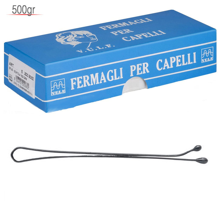 V.U.L.F Fermagli Per Capelli N.87 Liscio Nero 500Gr